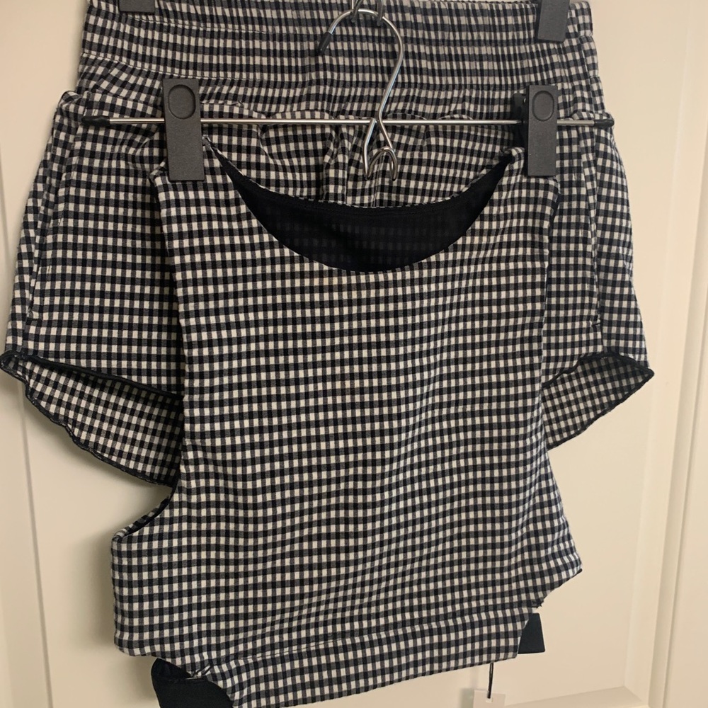 Black & White Checked Two Piece Set